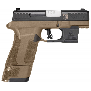 Diamondback DB0301P061 DBAM29 Sub-Compact 9mm Luger 3.50 in 17+1 Flat Dark Earth Black Nitride Stainless Steel Slide Black Polymer Grip with Viridian Laser & Holster
