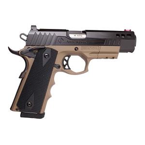 ATI ATIGFXH45CFDE FXH-45 Hybrid Commander 45 ACP 4.25 in 8+1 Flat Dark Earth Hardcoat Anodized Black Nitride Steel Slide Flat Dark Earth Polymer w|Finger Grooves Grip - American Tactical Imports