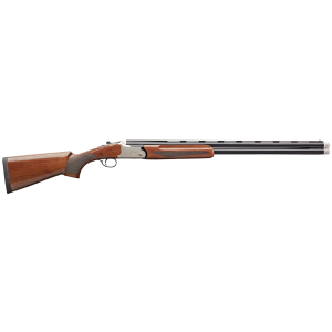 Charles Daly 202A, Over/Under Shotgun, 12 Gauge, 3 in Chamber, 28 in Barrel, Blued Finish, Black, White Receiver, Walnut Stock, Fixed Fiber Optic Front Sight, 2 Rounds, Includes (5) Chokes - SK, IC, M, IM, F 930.244