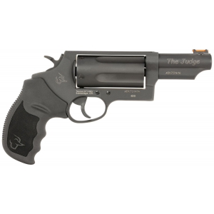 Taurus 24410P31MAG Judge Magnum Compact Frame 45 Colt (LC)/410 Gauge 5 Shot, 3 Matte Black Oxide Alloy Steel Barrel, Cylinder & Frame, Black Rubber Grip, Features Taurus Optic Ready Option