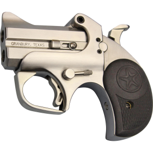 Bond Arms Cub BACB35738, Derringer, 357 Magnum/38 Special, 2.5 in Barrel, Steel, Stainless Finish, Rubber Grips