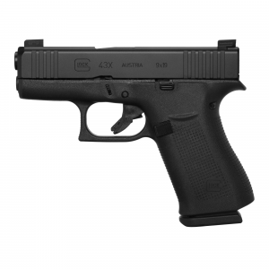 Glock 43X G43XMOSAUT, M.O.S, Semi-automatic, Striker Fired, Sub-Compact, 9MM, 3.41 in - Glock