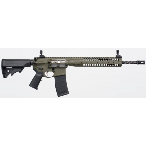LWRC M6 IC Enhanced Gas Piston Carbine ICER5ODG16, 5.56 NATO, 16.1 in Spiral Fluted BBL, LWRCI Stock, Skirmish Folding Sights, 9 in Modular Rail, OD Finish, Adj Gas Block, 30 Rds