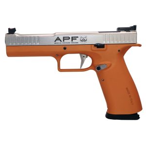 American Precision Firearms Strike One, Ergal Pro, Semi-auto, Striker Fired, Full Size, Aluminum Frame Pistol, 9MM, 5 in Barrel, No Manual Safety, Matte Finish, Orange Frame with Stainless Steel Slide - American Precision Arms