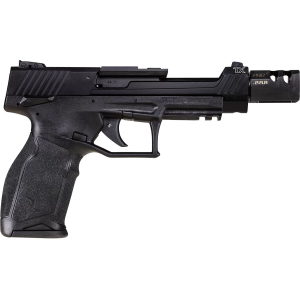 Taurus 1-TX22C151T10 TX22 Competition 5.40 in 10+1 (3) Black Polymer Frame Black Anodized Ported Aluminum Slide with Optics Mount Aggressive Textured Black Polymer Grip Includes Compensator
