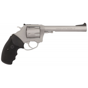 CHARTER Arms 79960 Pitbull 9mm Luger 5rd 6in Matte Stainless Steel Barrel, Cylinder Frame, Standard Hammer, Finger Grooved Black Rubber Grip