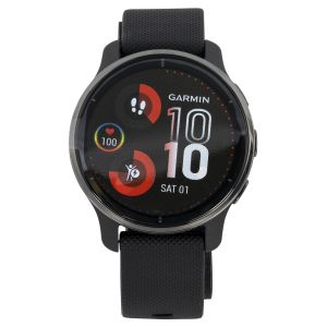 Garmin 010-02496-01 Venu 2 Plus Black/Slate Rechargeable Touchscreen Fitness Watch 43mm AMOLED Display Diameter - Garmin