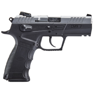 SAR USA CM9ST CM9 9mm Luger Caliber with 3.80in Barrel, 17+1 Capacity, Black Finish Picatinny Rail Frame, Serrated Stainless Steel Slide Finger Grooved Interchangeable Backstrap Grip