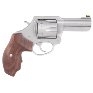 Charter Arms 73526 Professional V Extra Large, 357 Mag 6 Shot 3 in Matte Stainless Steel Barrel, Cylinder & Frame w/Finger Grooved Wood Grip , Revolver
