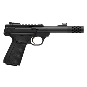 Browning 051594490 Buck Mark Micro Bull SR 22 LR 10+1 4 in Matte Black Threaded Bull Barrel, Matte Black Optic Ready/Serrated Slide, Matte Black Aluminum Frame, Picatinny Rail, Black Overmolded URX Grip