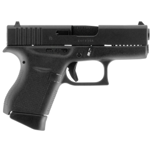 Glock UI4350201 G43 Sub-Compact 9mm Luger 6+1 3.41 in Black Steel Barrel, Matte Black Serrated Steel Slide, Black Polymer Frame, Black Textured Polymer Grip, USA Made, Pistol