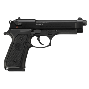 Beretta J90A1M9F18 M9 Full Size Frame 22 LR 10+1, 5.30 in Black Steel Barrel, Black Bruniton Serrated Slide, Black Aluminum Frame w/Beavertail, Pistol