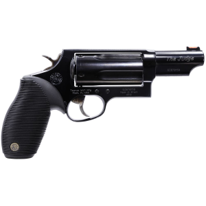TAURUS 2441031mag Judge Magnum Compact Frame 45 Colt (long Colt)/410 Gauge 5rd 3 In Matte Black Oxide Steel Barrel, Cylinder & Steel Frame, Black Ribber Grip, Transfer Bar Safety, Exposed Hammer , Revolver