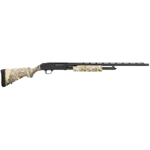 Mossberg 54321 500 20 Gauge 5+1 24 in Vent Rib Barrel, Black Parkerized Barrel/Receiver, Realtree Max-4 Flex Stock, Fiber Optic Sight, Manual Safety