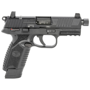 FN 66101011 502 Tactical 22 LR 10+1 4.60 in Steel Threaded Barrel, Black Optic Ready/Serrated Slide & Polymer Frame w/Picatinny Rail, Black Textured Polymer Grip, Pistol