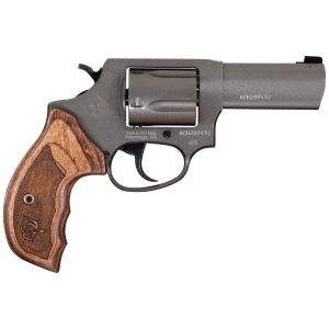 Taurus 2-6053CNS 605 357 Mag 5rd 3 in Overall Tungsten Cerakote Stainless Steel with Black Hogue Rubber Grip Night Sights