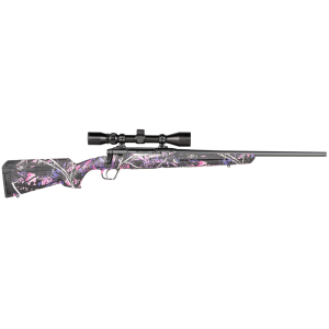Savage Arms 57271 Axis XP Compact Compact 223 Rem 4+1 20 in Matte Black Button-d Barrel, Steel Receiver, Muddy Girl Fixed Synthetic Stock, Weaver 3-9x40mm, Rifle