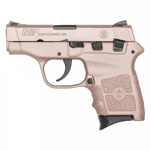 Smith & Wesson M&P Bodyguard, Double Action Only, Semi-auto, Polymer Frame Pistol, Sub-Compact, 380ACP, 2.75 in Barrel, Cerakote Finish, Rose Gold, Fixed Sights, 6 Round, 2 Mags 14027 - Smith & Wesson