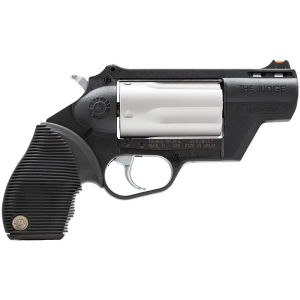 TAURUS 2441029tcply Judge Public Defender Small Frame 45 Colt (long Colt)/410 Bore 5rd 2.50 In Black Stainless Steel Barrel, Matte Stainless Cylinder, Black Polymer Frame, Black Ribber Grip, Transfer Bar Safety, Exposed Hammer , Revolver
