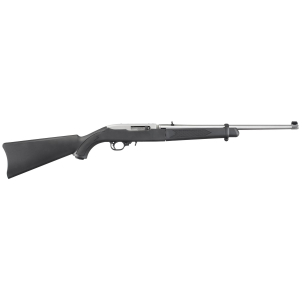 Ruger 10/22 Takedown, Semi-automatic Rifle, 22 LR, 18.5 in Takedown Barrel, Clear Matte Stainless Steel Finish, Black Synthetic Stock, Adjustable Rear & Bead Front Sight, 10 Rounds, Ballistic Nylon Case 11100 - Ruger Firearms