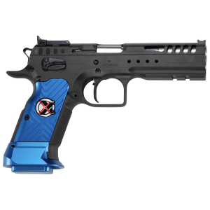 Tanfoglio IFG TFLIMMSTRX9 Limited Master Xtreme 9mm Luger 19+1 4.75 in Stainless Polygonal, Rifled Barrel/Matte Black Slide & Frame/Blue Polymer Grips, Pistol - Ifg