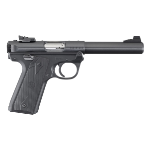 Ruger 40107 Mark IV 22/45 22 LR 10+1 5.50 in Bull Barrel, Blued Steel Slide & Frame, Checkered 1911-Style Panel Grip, Pistol