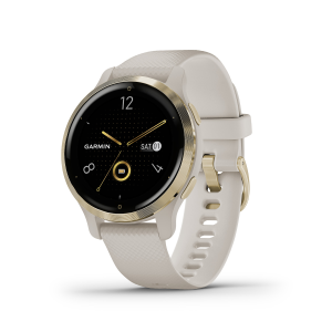 Garmin 010242901 Venu 2S Tundra/Champagne Rechargeable Touchscreen Fitness Watch 27.9mm AMOLED Display Diameter - Garmin