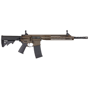 LWRC ICA5R5CK16 Individual Carbine A5 5.56x45mm NATO 16.10 in 30+1 FDE Cerakote Black Adjustable Stock Black Magpul MOE+ Grip, Rifle