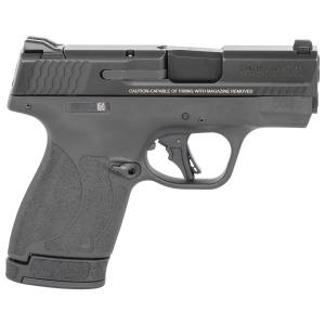 Smith & Wesson 13247 M&P Shield Plus 9mm Luger Caliber with 3.10 in Barrel, 10+1 Capacity, Overall Matte Black Finish, Serrated Armornite Stainless Steel Slide, Polymer Grip, Manual Safety & 10# Trigger