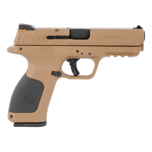 EAA GIRSAN 390110 MC28 SA 9mm Luger 17+1, 4.25 in Blued Steel Barrel, FDE Serrated Steel Slide & Polymer Frame w/Picatinny Rail, Black Interchangeable Backstrap Grip, Pistol