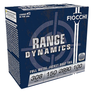 Fiocchi 308ARD Range Dynamics 308 Win 150 gr Full Metal Jacket Boat Tail 100 Per Box/ 4 Cs - Fiocchi