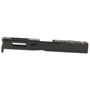LanTac USA LLC Razorback Stripped Slide 01-GSS-GEN4-G17-LT, Fits Gen 4 Glock 17, RMR Cut with Plate, DLC Finish, Black 01-GSS-GEN4-G17-LT