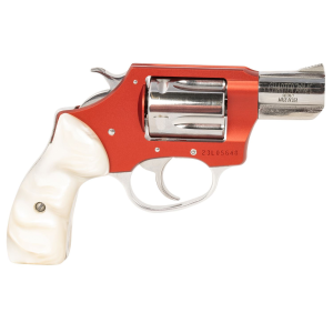CHARTER 53826 Chic Lady 38 Special 5 Shot 2 High Polished Stainless Barrel & Cylinder, Red Anodized Aluminum Frame, White Pearlite Grip, Exposed Hammer, Revolver