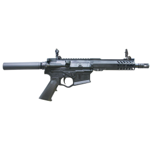 ET Arms Inc ETAGOMEGAP160 Omega-P1 5.56x45mm NATO 60+1 7.50 in, Black, No Brace, A2 Grip, M-Lok Handgaurd, Flip-Up Sights