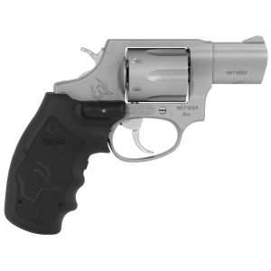 Taurus 2-856029VL 856 38 Special +P Caliber with 2in Barrel, 6rd Capacity Cylinder, Overall Matte Finish Stainless Steel  Finger Grooved Black Rubber Grip Includes Viridian Laser