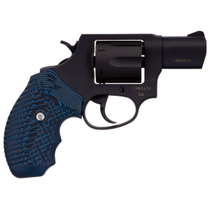 Taurus 2856021MVZ16 856 38 Special +P Caliber with 2in Barrel, 6rd Capacity Cylinder, Overall Matte Black Finish Carbon Steel  Blue VZ Cyclone Grip