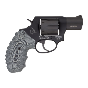 Taurus 2856021ULVZ13 856 Ultra-Lite 38 Special +P Caliber with 2in Matte Black Finish Barrel, 6rd Capacity Matte Black Finish Cylinder, Matte Black Anodized Finish Aluminum Frame  Gray VZ Cyclone Grip