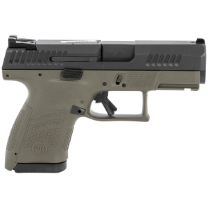 CZ-USA 81565 P-10 S 9mm Luger 3.50 in 12+1 OD Green Polymer Frame Black Steel Slide OD Green Interchangeable Backstrap Grip Fixed Sights - Cz-Usa