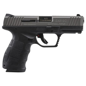 SAR USA SAR9CST SAR9 Compact 9mm Luger 15+1 4 in Black Recessed Crown Steel Barrel, Stainless Steel Serrated Slide, Black Polymer Frame w/Picatinny Rail, Black w/Interchangeable Backstrap Grip, Firing Pin/Trigger Safety, Right Hand, Pistol