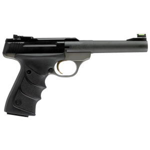 Browning 051448490 Buck Mark Practical *CA Compliant 22 LR 10+1 5.50 in Taper Bull Barrel, Matte Black Serrated Steel Slide, Matte Gray Aluminum Frame & Black Ultragrip RX Grips, Pistol