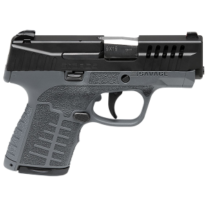 Savage Arms 67045 Stance 9mm Luger 3.20 in 7+1,10+1 Gray Frame Black Stainless Steel Ported Slide Gray Interchangeable Backstrap Grip Tritium Night Sights Includes 2 Mags & Hard Case