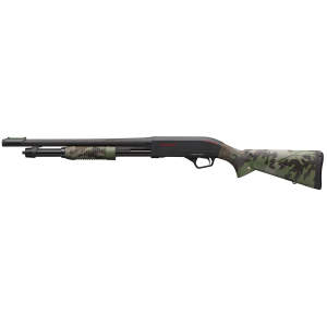 WINCHESTER Repeating Arms Sxp Defender, Pump Action Shotgun, 12 Gauge, 3 In Chamber, 18 In Barrel, Perma-cote Finish, Black, Woodland Furniture, Fiber Optic Front Sight, 5 Rounds 512442395