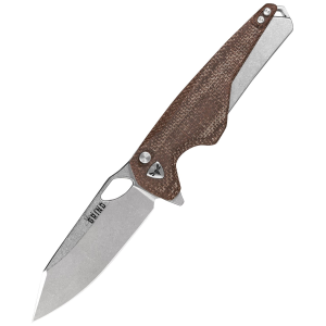 Southern Grind SG13400025 Hornet 3.30 in Folding Sheepsfoot Plain Stonewashed CPM MagnaCut Steel Blade, 4.30 in Natural Micarta Handle