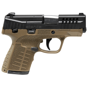 Savage Arms 67038 Stance 9mm Luger 3.20 in 7+1,10+1 Flat Dark Earth Frame with MS Black Stainless Steel Ported Slide Flat Dark Earth Interchangeable Backstrap Grip Includes 2 Mags & Hard Case
