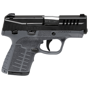 Savage Arms 67042 Stance 9mm Luger 3.20 in 7+1,10+1 Gray Frame with MS Black Stainless Steel Ported Slide Gray Interchangeable Backstrap Grip Includes 2 Mags & Hard Case