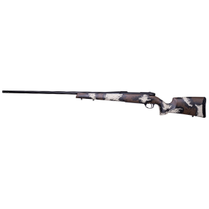 Weatherby Mark V High Country, Bolt Action Rifle, 257 Weatherby Magnum, 26 in Spiral Fluted #2 Contour Barrel, Threaded 1/2-28, 1:10 in Twist, Deep Fluted Bolt, Cerakote Finish, Graphite Black, Peak 4