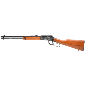 Rossi Rossi Gallery RL22181WD-EN12, Lever Action Rifle, 22LR, 18 in Barrel, Matte Finish, Black, Wood Stock