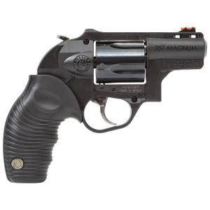 TAURUS 2605021ply 605 Poly Protector Small Frame 357 Mag/38 Special +p 5rd 2 In Black Stainless Steel Barrel, Matte Black Oxide Cylinder, Black Polymer Frame, Black Ridge Rubber Grip, Transfer Bar Safety, Exposed Hammer , Revolver