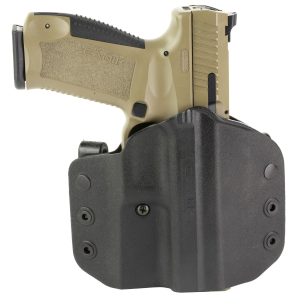 CANIK TP9SF, Striker Fired, Semi-automatic, Polymer Frame Pistol, Compact, 9MM, 4.46 in Barrel, Cerakote Finish, Flat Dark Earth, Blacked Out Rear Sight with Front Dot, 10 Rounds, 2 Magazines, Includes Holster and Interchangeable Backstraps HG4866D-N