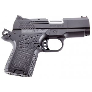 Wilson Combat EDC X9s Non-Lightrail Pistol EDCX-SC-9, 9mm, 3.25, Green Fiber Optic, Black, 10/15 Rds